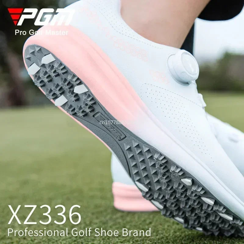 BestPGM Women Golf Shoes Waterproof Anti Slip Lightweight Knob Comfortable Cushioning Sports Sneakers