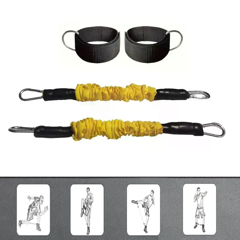 1Set Leg Strength Trainer Fastener Fitness Foot Ring Foot Buckle Ankle Strap Stretch Resistance Band Pull Cord Accessories