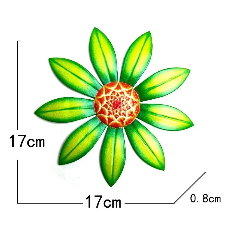 Garden Decoration Metal Flower Wall Decor Art Sculpture Hanging Ornament Aesthetic Home Room Garden Courtyard Decoration Outdoor