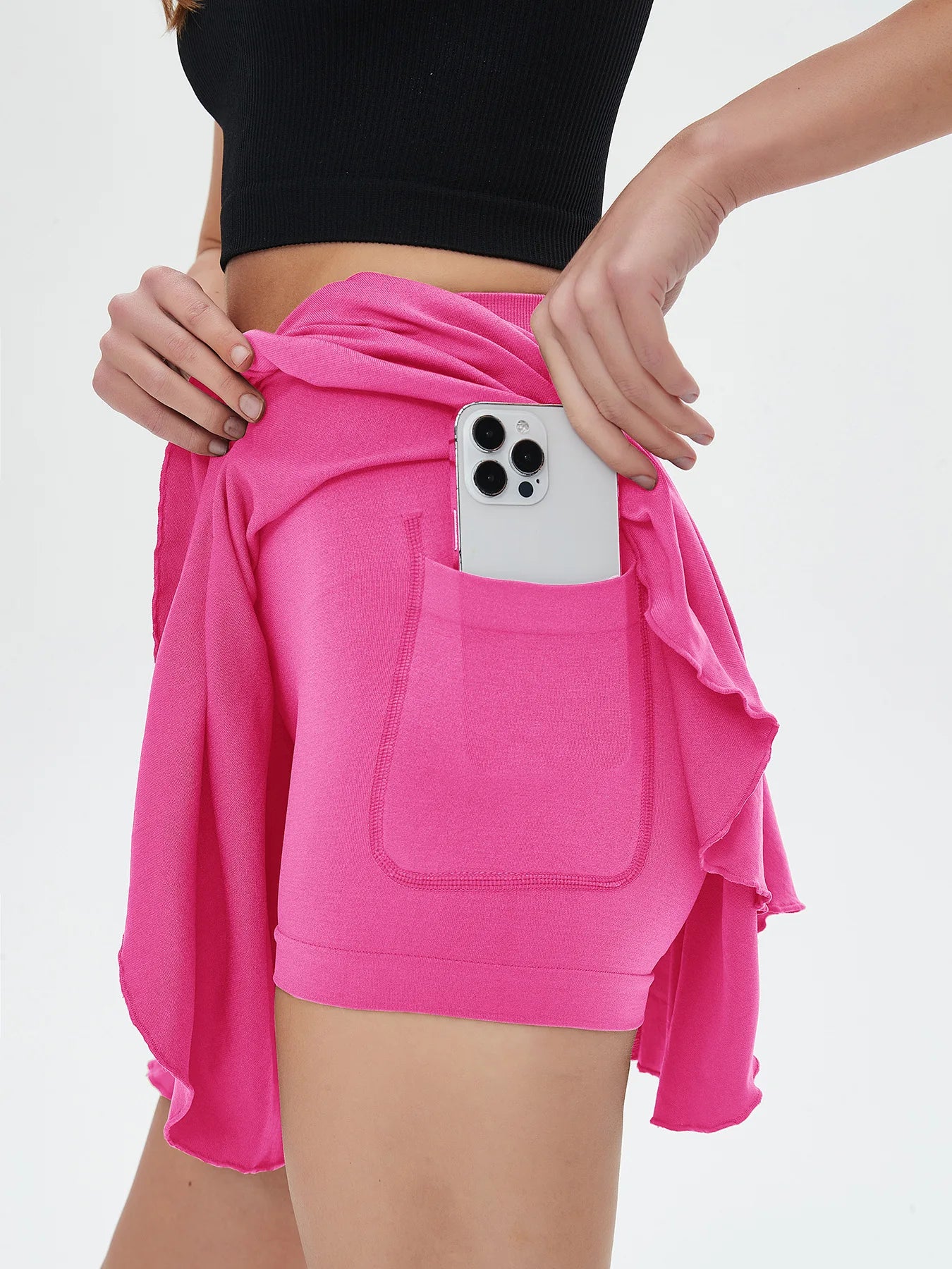 Women Tennis Skirt Women Fitness Sports Skirt With Built-In Shorts Yoga Fitness High Elastic Girl Sweatpants Skirts Golf Skorts