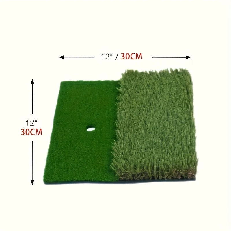 1 set of golf train accessories including a 3-tier practice hitting net 6 colored balls turf mat and golf ball retriever by Ahai