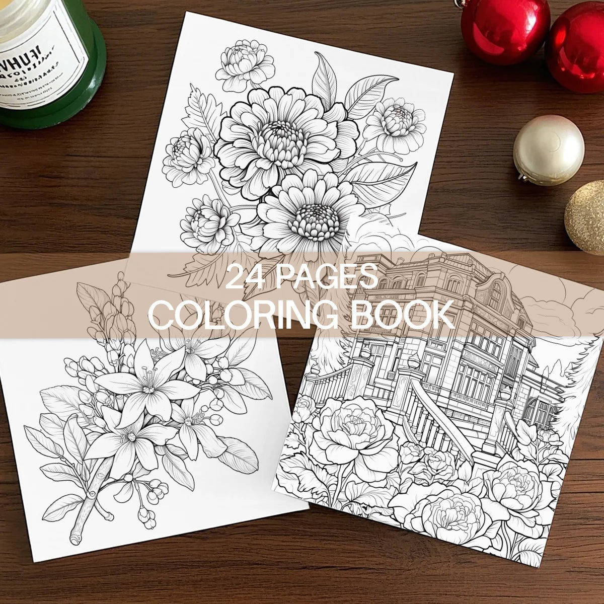Garden Flowers Coloring Book for Adults Cute Comfy Daily Activities for Educational DIY Relaxation Graffiti Painting Books