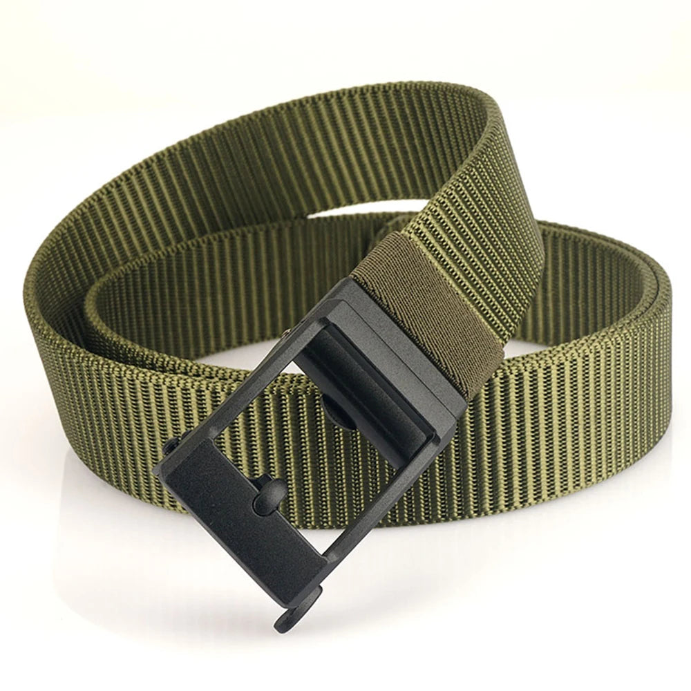 TUSHI New Golf Sports Belt for Men Tactical Belt Metal Automatic Buckle Tough Nylon Men Military Belt 120-150CM Big Size Belts