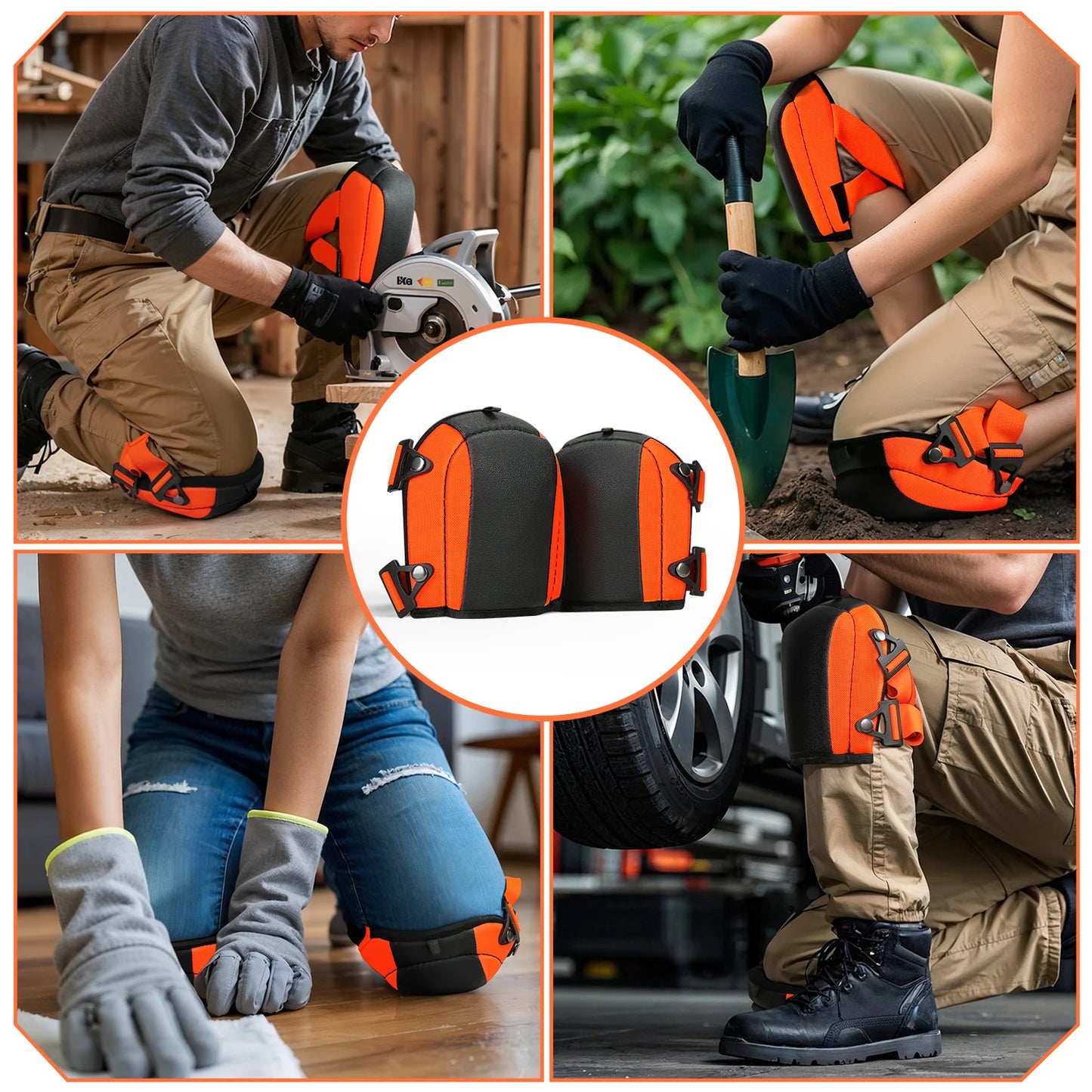 Garden Knee Pads For Unisex-Adult, Flooring Kneepads with Foam Padding, Comfortable Kneeling Cushion for Gardening, House Clean