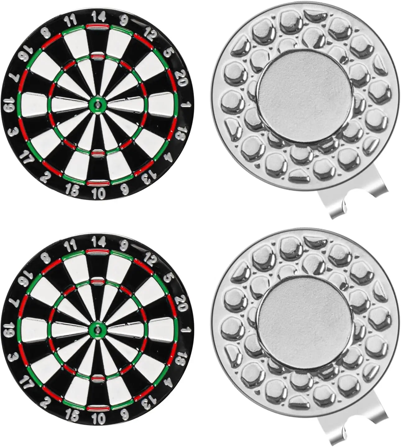 Funny Golf Ball Markers with Hat Clips Value 2 Pack, Premium Golf Accessories for Putting Green