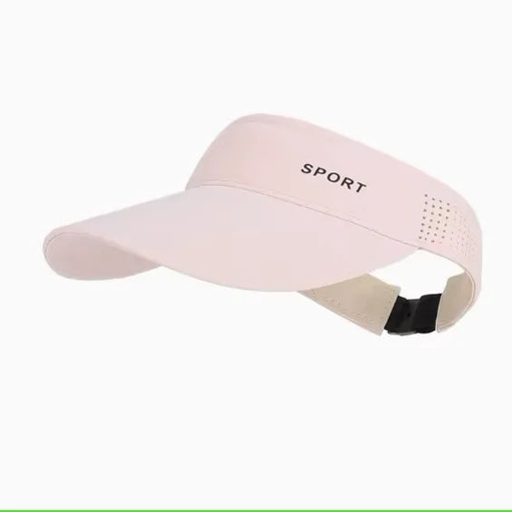 Women's Sport Sun Visor Hat, Quick-Dry Breathable Empty-Top Cap for Running Golf