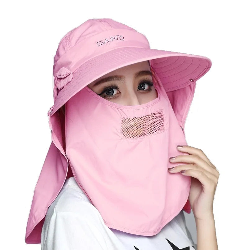 Women Golf  Cap  Dust Proof and Sun Protection Sun-shading Outdoor Quickdry Sunbonnet