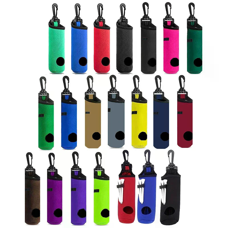 1Pc Golf Tee Holder Golf Ball Carry Bag Pouch Golf Ball Holder Keychain Belt Clip Golf Gifts Accessories
