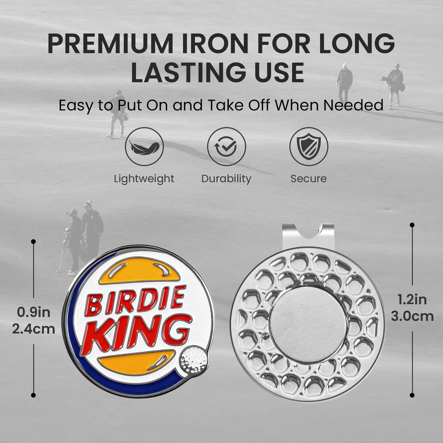 Funny Golf Ball Markers with Hat Clips Value 2 Pack, Premium Golf Accessories for Putting Green