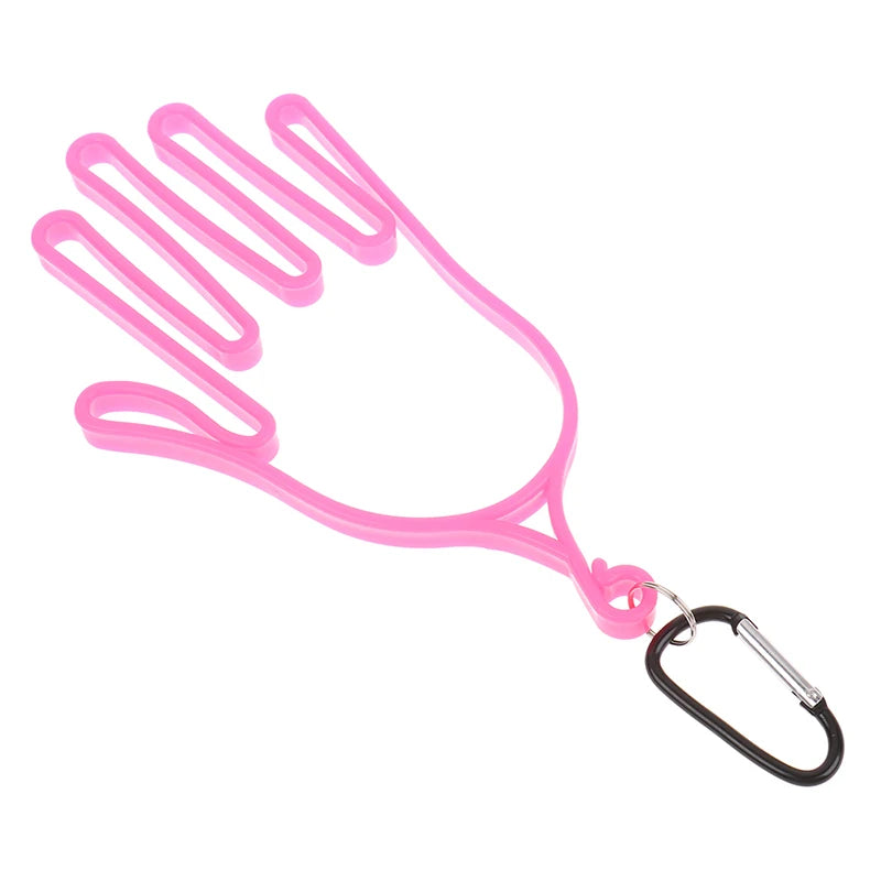 1Pc Golf Gloves Holder With Carabiner Golf Gloves Stretcher Golfer Tool Gear Gloves Rack Hanger Golf Supplies Accessories