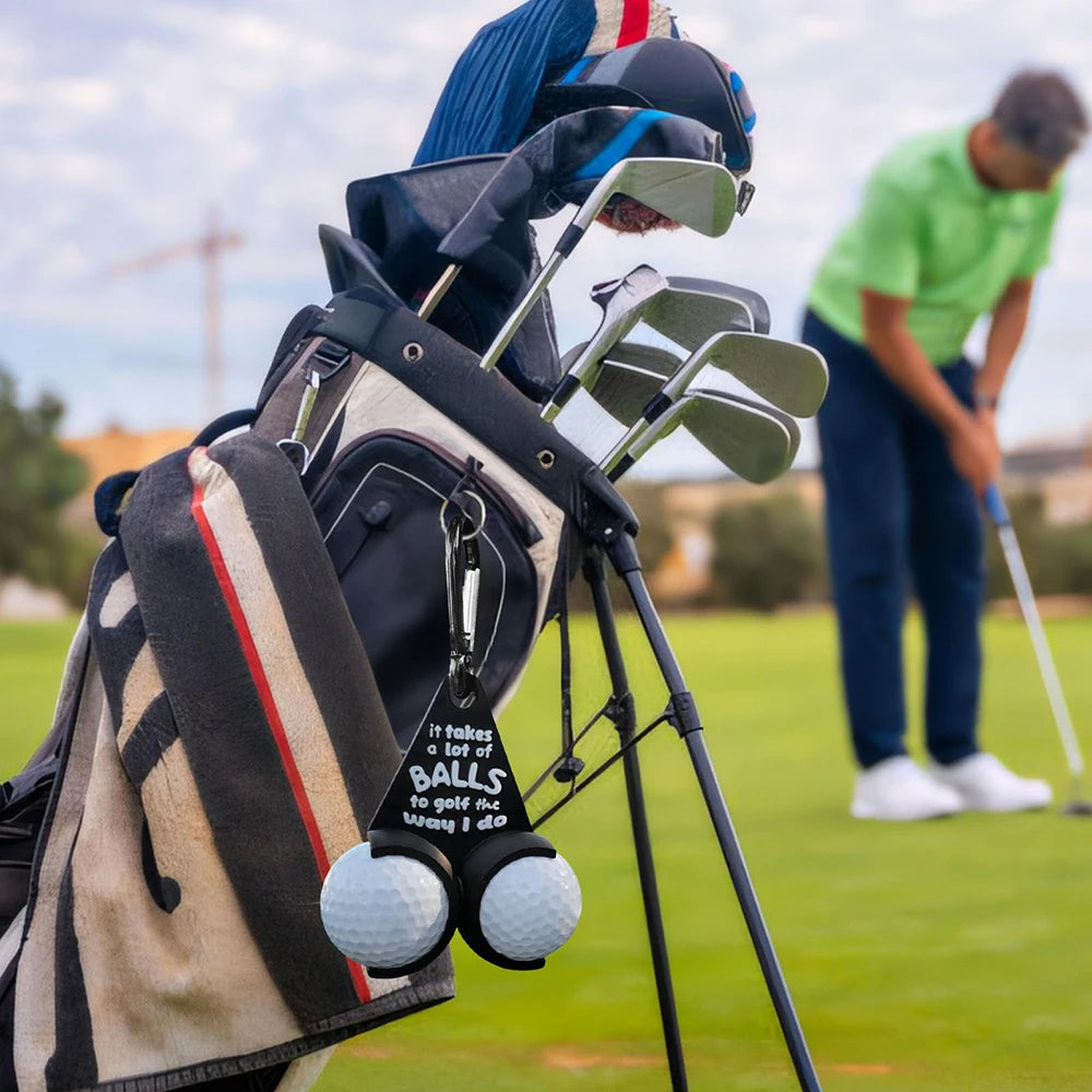 1pcs Creative Portable Golf Storage Stand With Golf Accessories That Can Hold Two Balls For Outdoor Sports Fun Gifts For Golfers