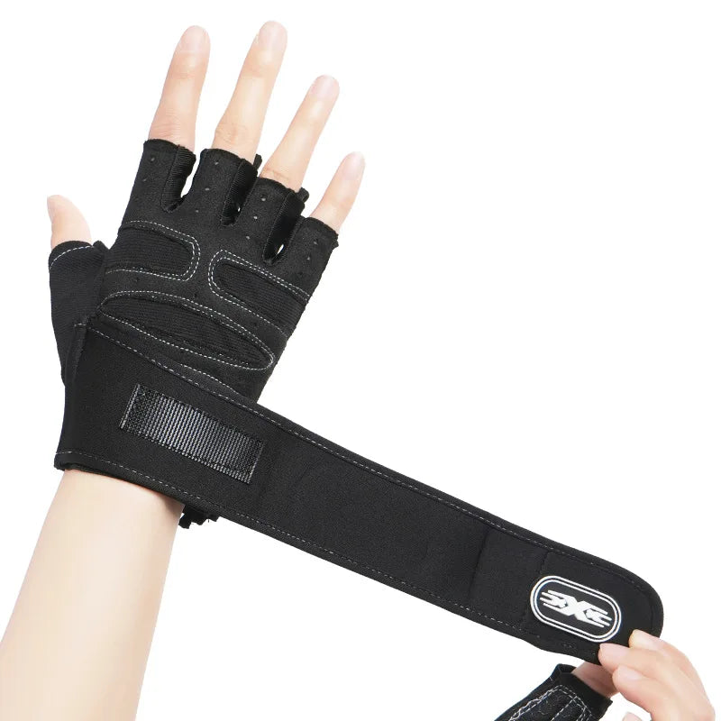 Fitness Gloves for Men Women Gym Cycling Gloves Half-Finger Hiking Training Anti-Slip Wrist Protection Weightlifting Gloves