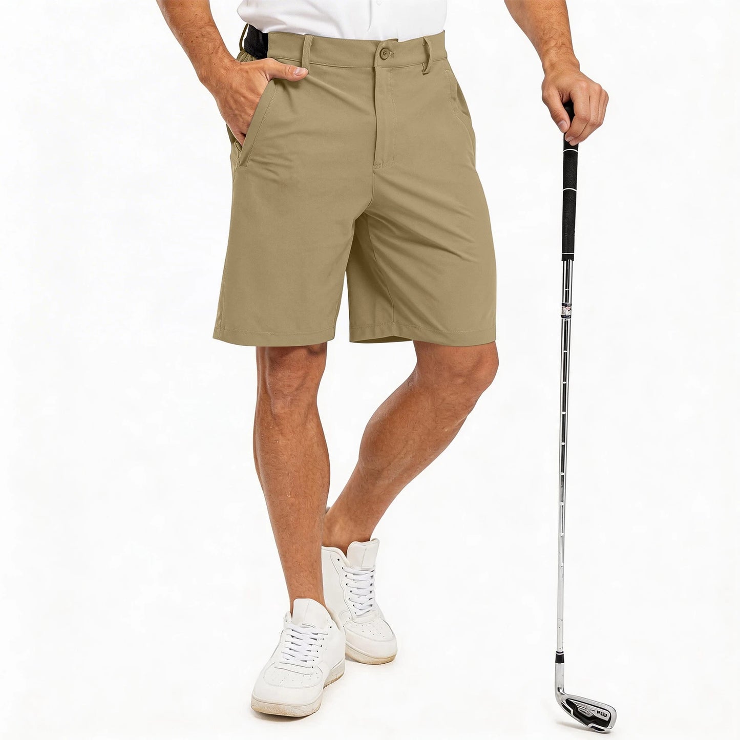 Men's Golf Shorts, Five-point Pants,Work And Casual Straight-leg Shorts, Lightweight Quick-drying Outdoor Sports Bermuda Shorts‌