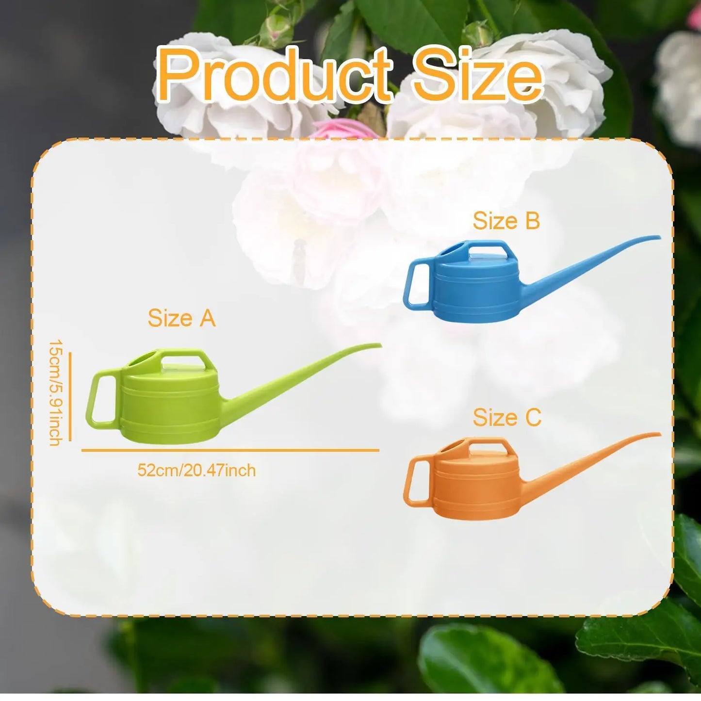 Garden Watering Can 2.4L Large Capacity Garden Supplies Watering Pot for Flowers Hanging Plants Houseplants Bonsai Vegetables