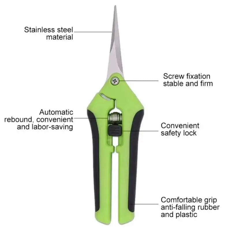 Garden Pruning Shears Fruit Harvesting Scissors Precision Flower Trimming Clippers For Grapes Bonsai Gardening Hand Tools