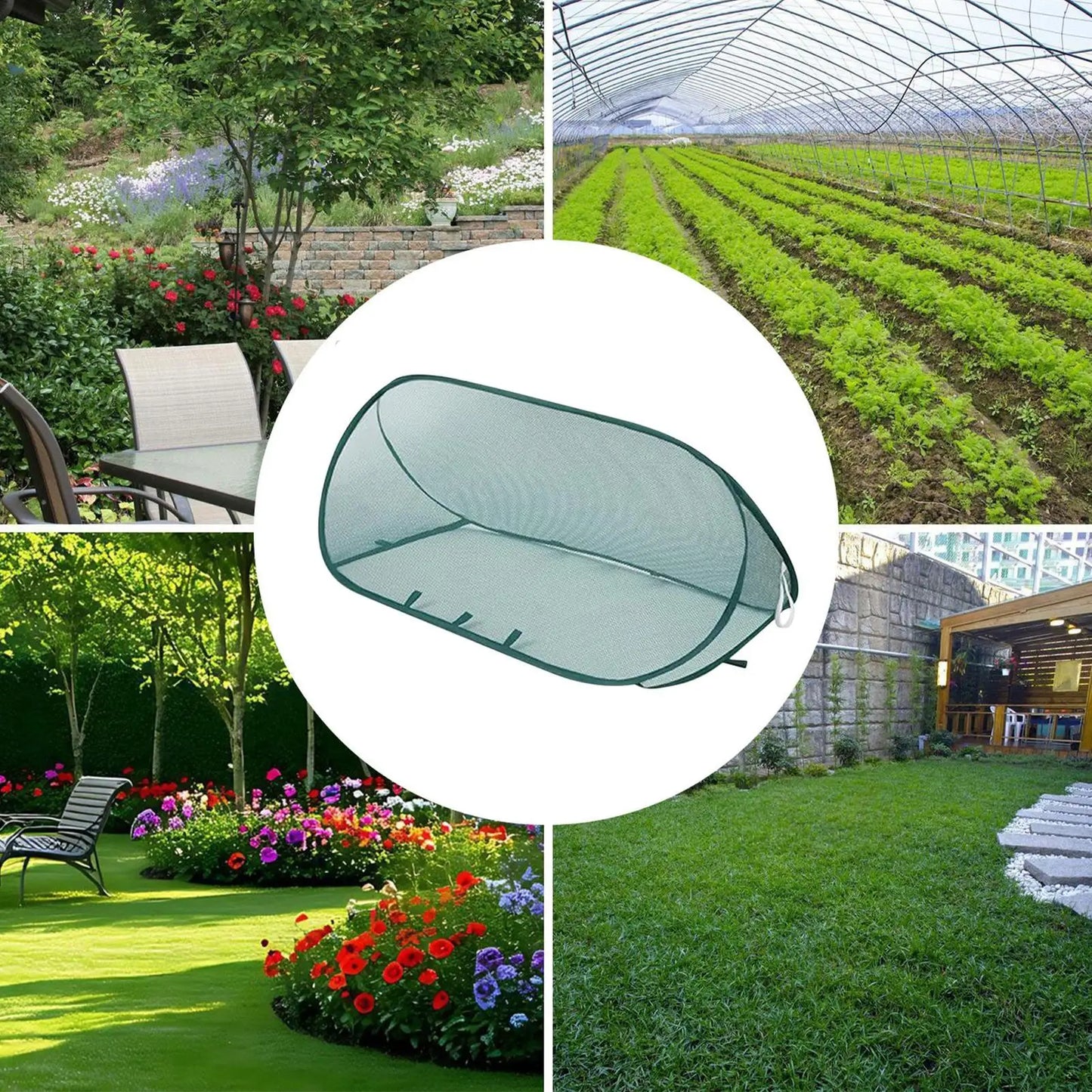Plant Protective Cover: Automatic pop-up garden netting cover, outdoor plant protection cover, suitable for horticultural ridges