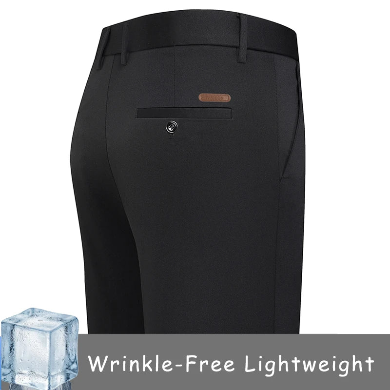 Mens Golf Pants Lightweight Breathable Casual Business Pants for Men Straight-Fit Stretch Chino Pant