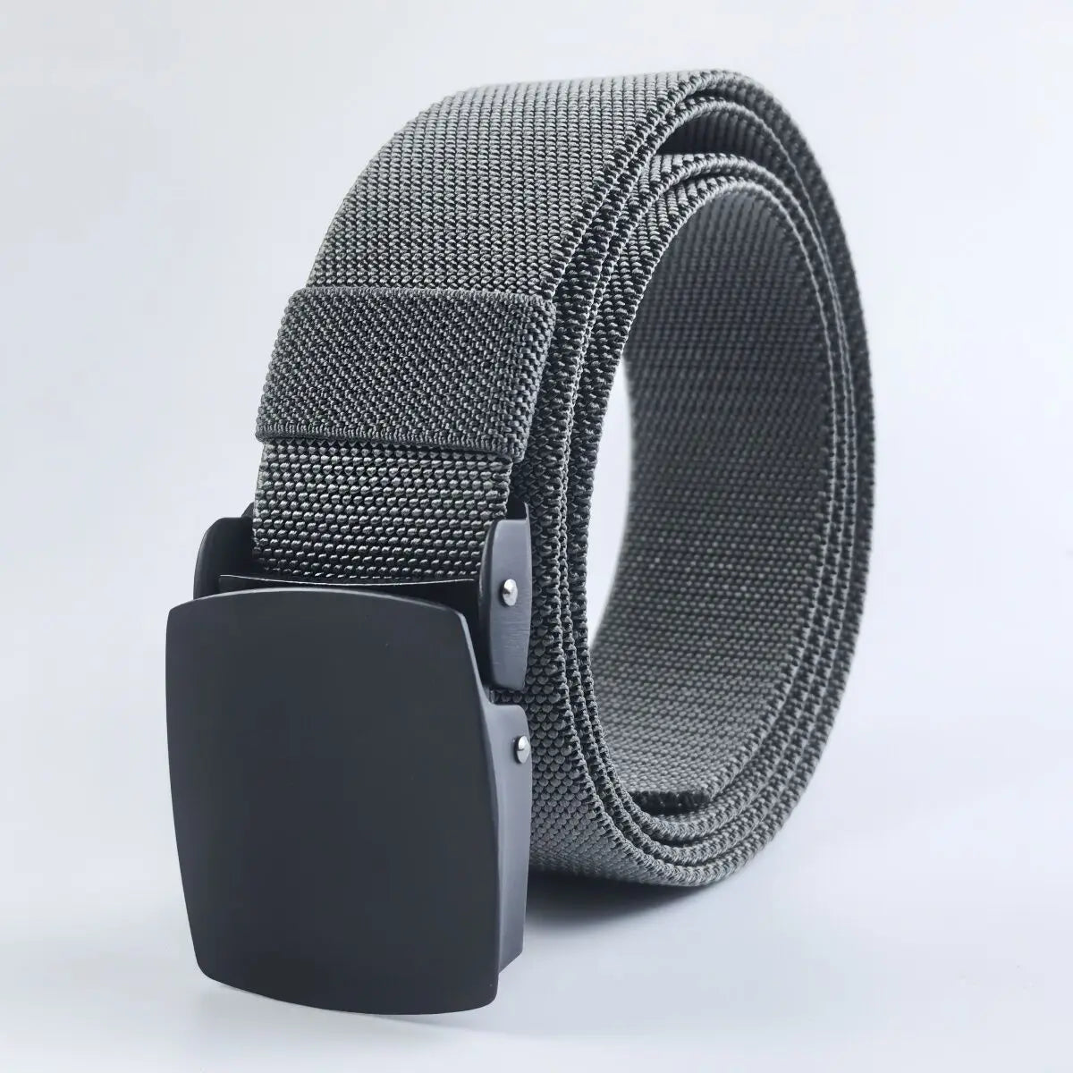 New Golf Sports Elastic Belt Fashion Belt Metal Automatic Buckle Tough Stretch Nylon Men Work belt 120CM Big Size Belts