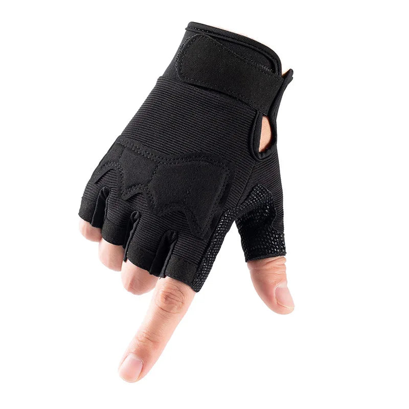 Fitness Gloves Half-refer To Anti-slip and Wear-resistant Tactical Protective Gloves for Outdoor Sports Cycling Training
