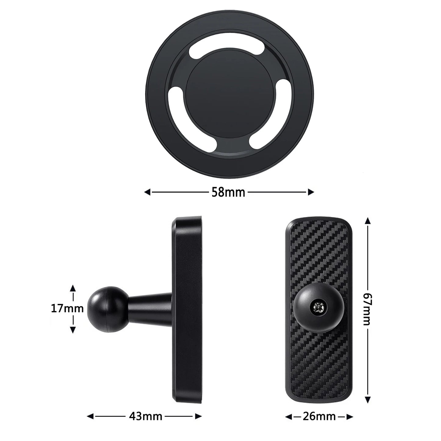 Magnetic Phone Holder for Gym, Portable Magnetic Phone Mount for MagSafe iPhone 12-16 Series 360°Adjustable Gym Accessories