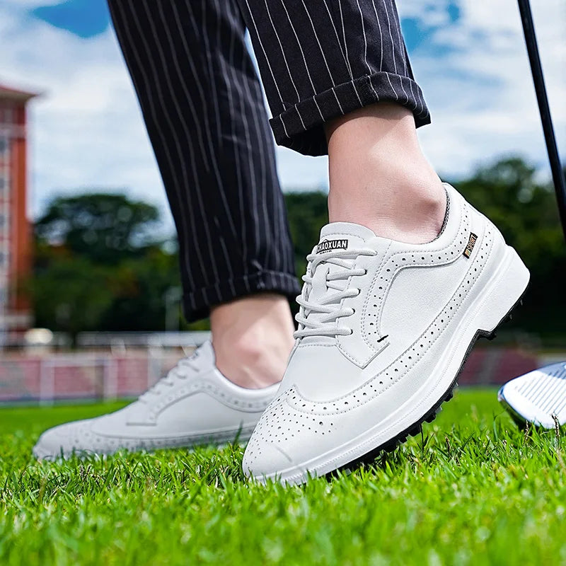 Men's Lightweight Golf Shoes-Breathable Sports Casual Shoes, Lace-Up Design, Non-Slip Rubber Sole-Universal In All Seasons