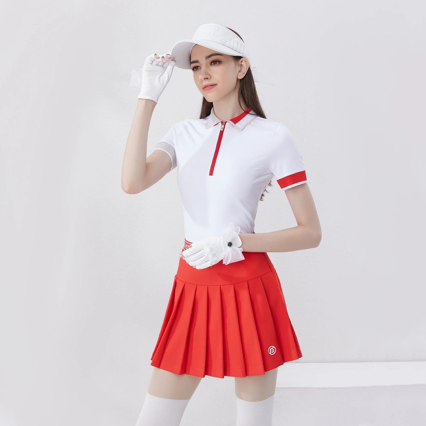 Golfist 2024 New Golf Wear Ladies Polo Shirt Zipper Short Sleeve T-shirt Quick Dry Outdoor Athletic Tops Women's Golf Clothing