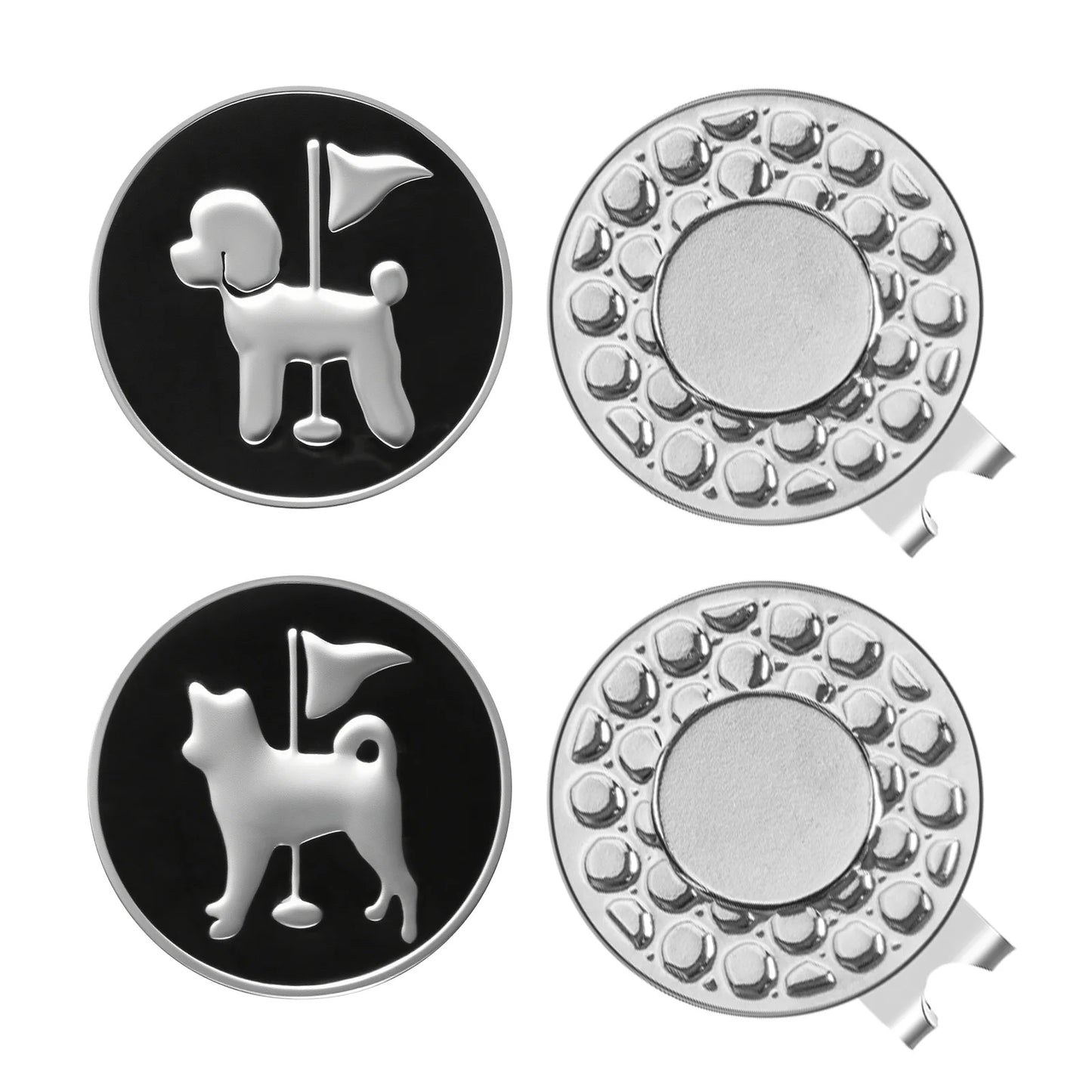 Funny Golf Ball Markers with Hat Clips Value 2 Pack, Premium Golf Accessories for Putting Green