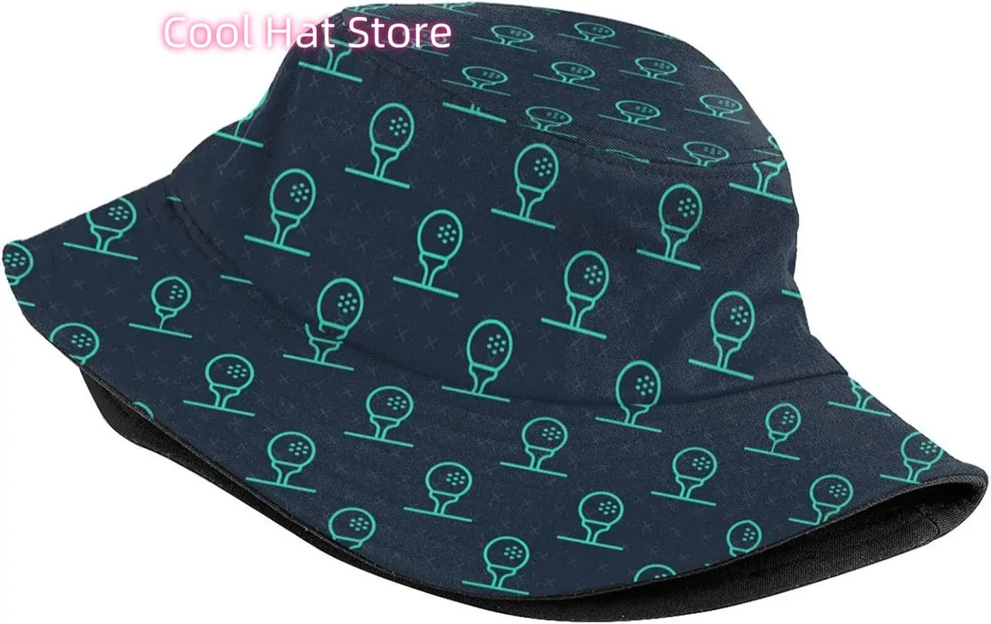 Cute Funny Golf Pattern Bucket Hat Fashion Sport Golf Beach Sun Hats Summer Outdoor Boonie Cap for Women Men