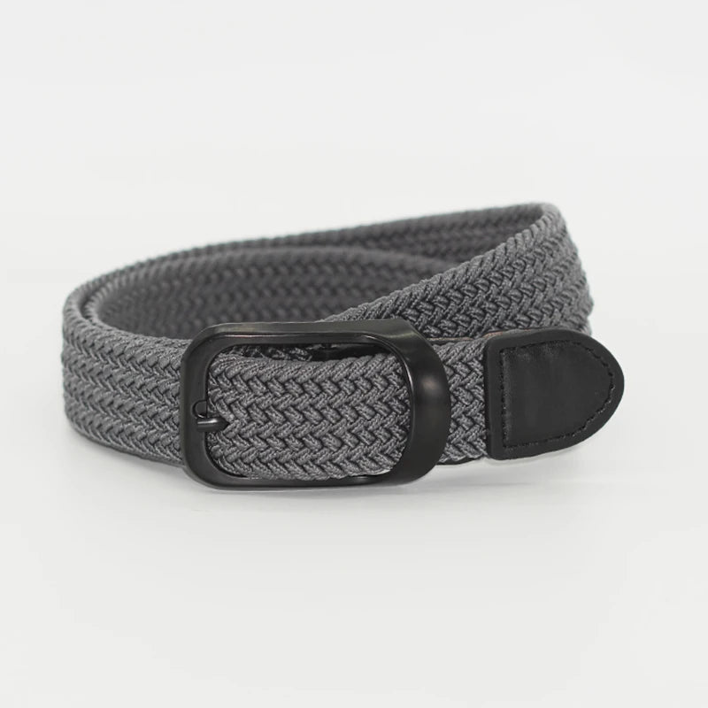 Men’s Elastic Woven Belt, Stretch Braided Golf Belt, Breathable, Non-Restrictive, Adjustable Fit, Wide Design, Multi-Color, Perf