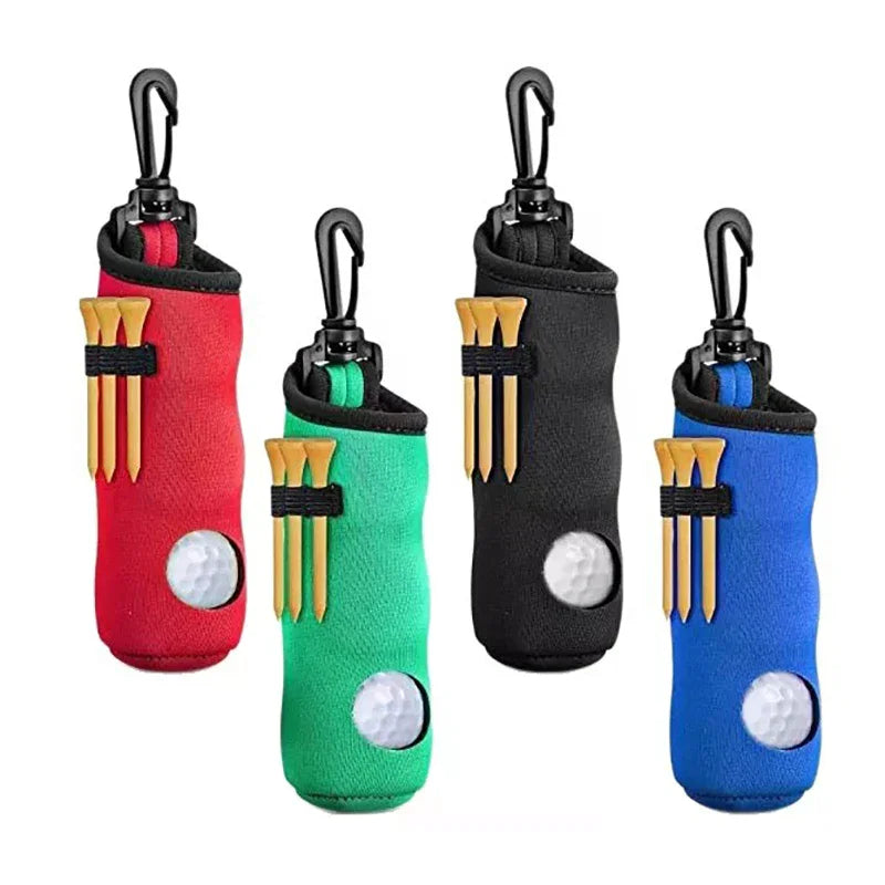 1Pc Golf Tee Holder Golf Ball Carry Bag Pouch Golf Ball Holder Keychain Belt Clip Golf Gifts Accessories
