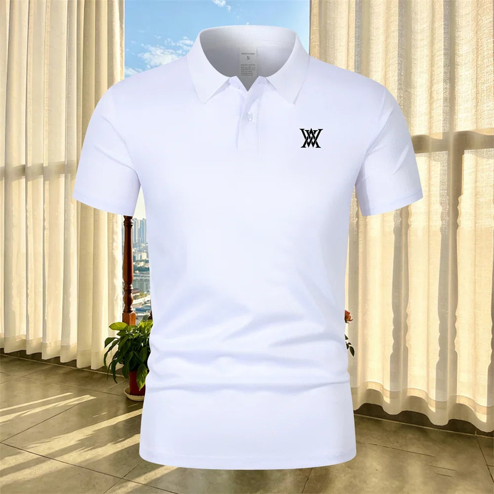 High Quality Men's Golf T-shirt Business Casual Short Sleeved Polo Shirt Summer Fashion Short Sleeved Comfortable Breathable Top