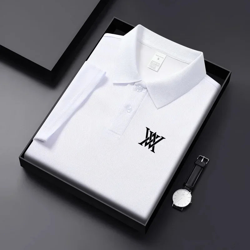 Men's Golf Shirt Golf Collar Casual Collar Short Sleeve Basic Modern Solid Color Spring/Summer Regular Fit