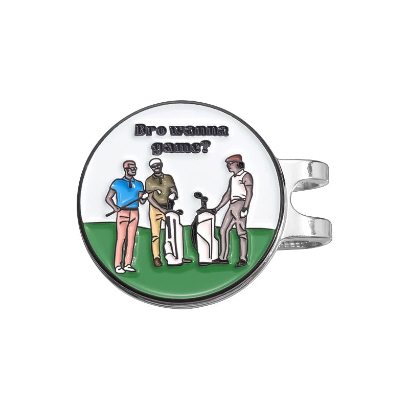 Golf Ball Marker Magnetic Hat Clips Funny Cartoon Cap Accessories for Golf Baseball Cap Decorative Jewelry Gift for Golf Lover