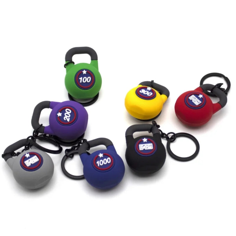 Kettlebell Key chain Fitness Keychain Gym Lover Weightlifting Keyring Silicone Gym Gifts Workout Gifts Bag Charm Backpack Charm
