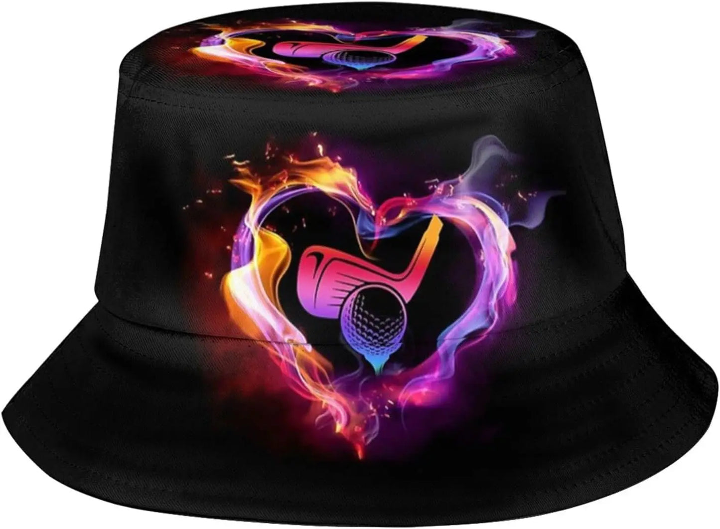 Cute Funny Golf Pattern Bucket Hat Fashion Sport Golf Beach Sun Hats Summer Outdoor Boonie Cap for Women Men