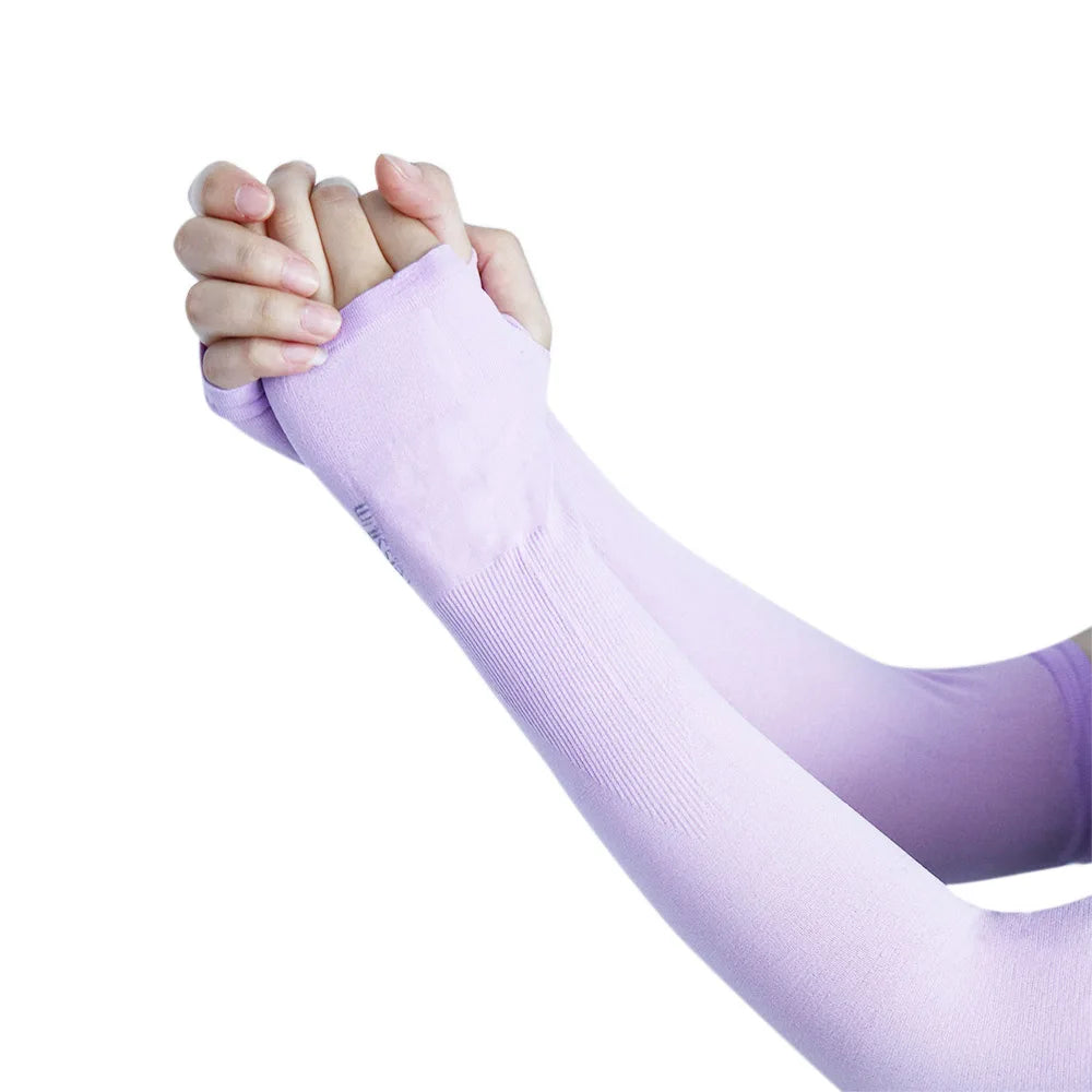 Arm Sleeves Long-sleeved Glove Women Sunscreen Sleeves Half Finger Sleeves Sun Protection Gloves Sun UV Protection Hand Cover