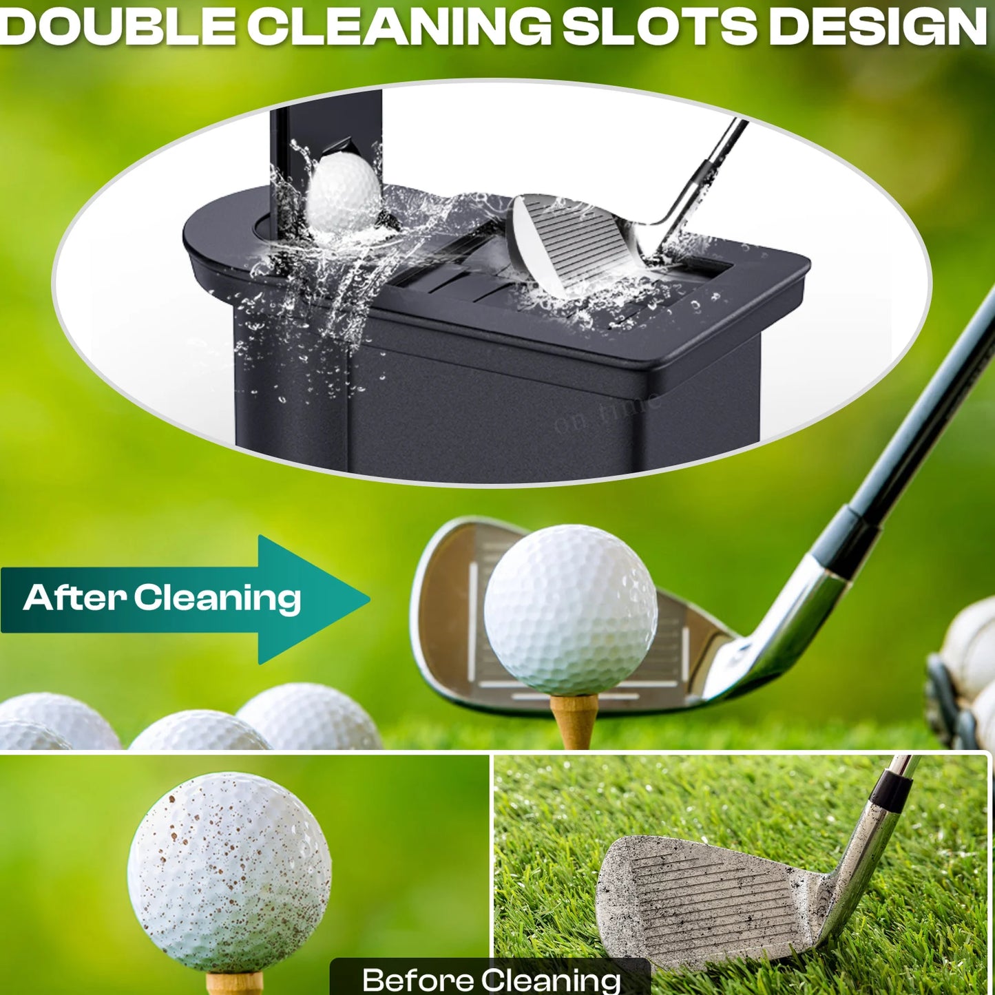 Golf Cart Accessories Golf Club & Balls Washer Cleaner & bracket for Club Car Precedent/Tempo/Onword