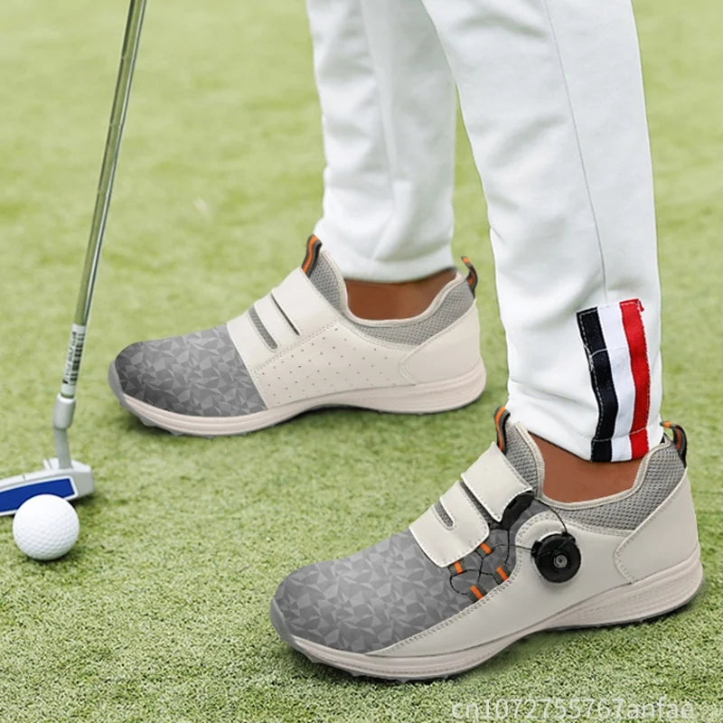Men's Golf Shoes Summer Mesh Rotating Buckle Lightweight Breathable Women Sports Shoes