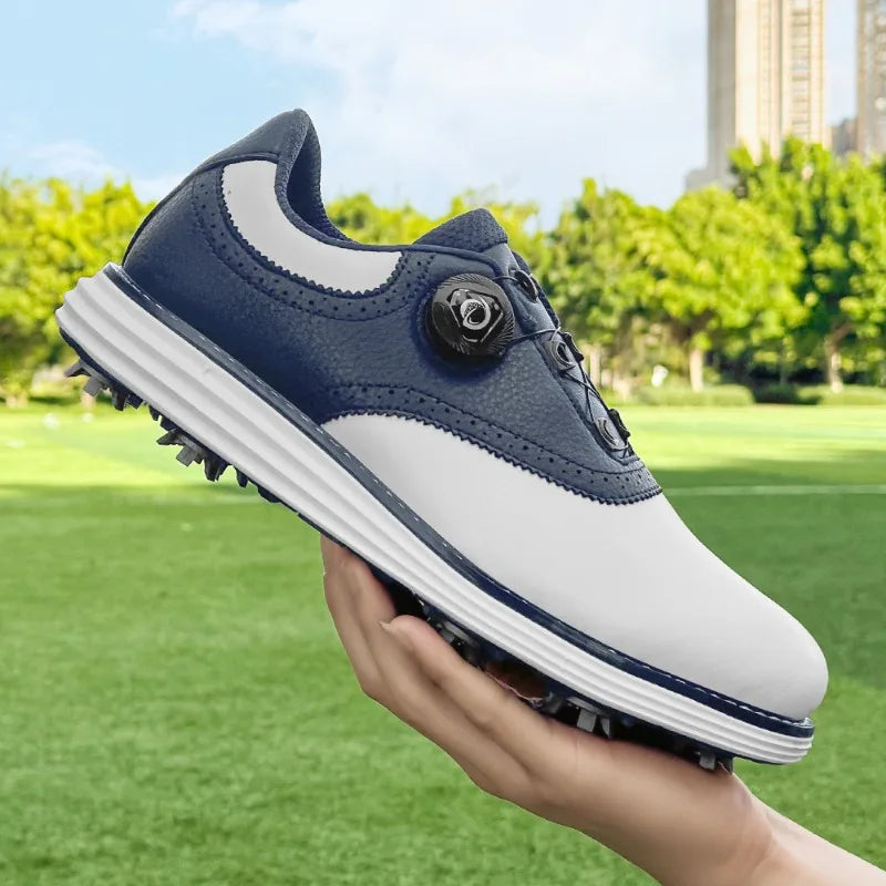 Classic Golf Shoe Youth Hard-Wearing Athletic Men Shoes outdoor lawn Men Golf Sneakers Lace Up Walking Shoes for Men
