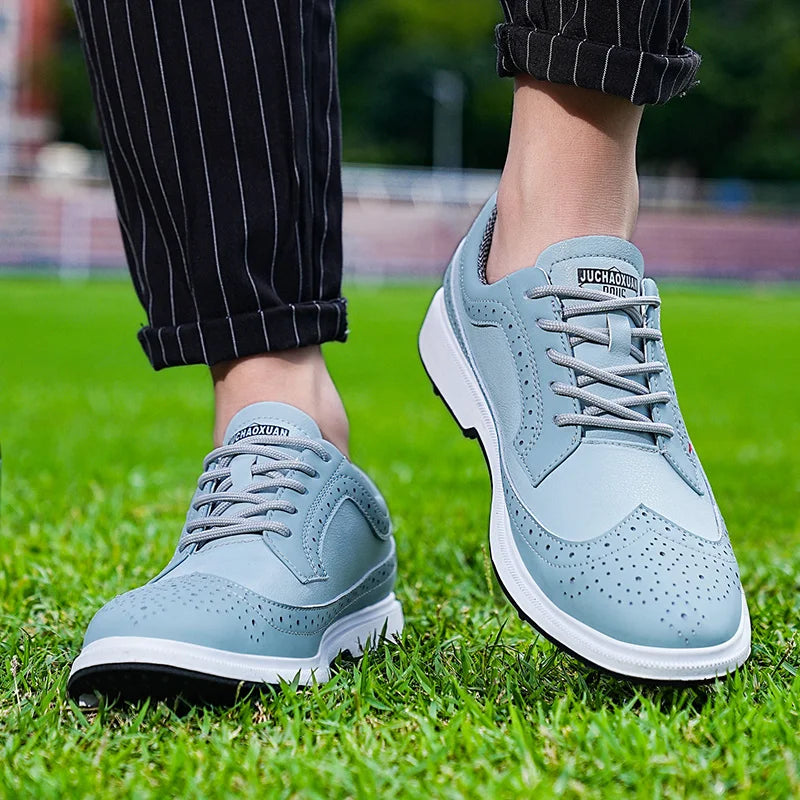 Men's Lightweight Golf Shoes-Breathable Sports Casual Shoes, Lace-Up Design, Non-Slip Rubber Sole-Universal In All Seasons