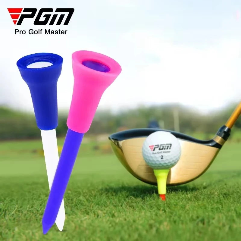 20pcs Golf Tees Mix Colors 83mm Plastic Durable Rubber Cushion Top Golf Ball Holder Golf Accessories