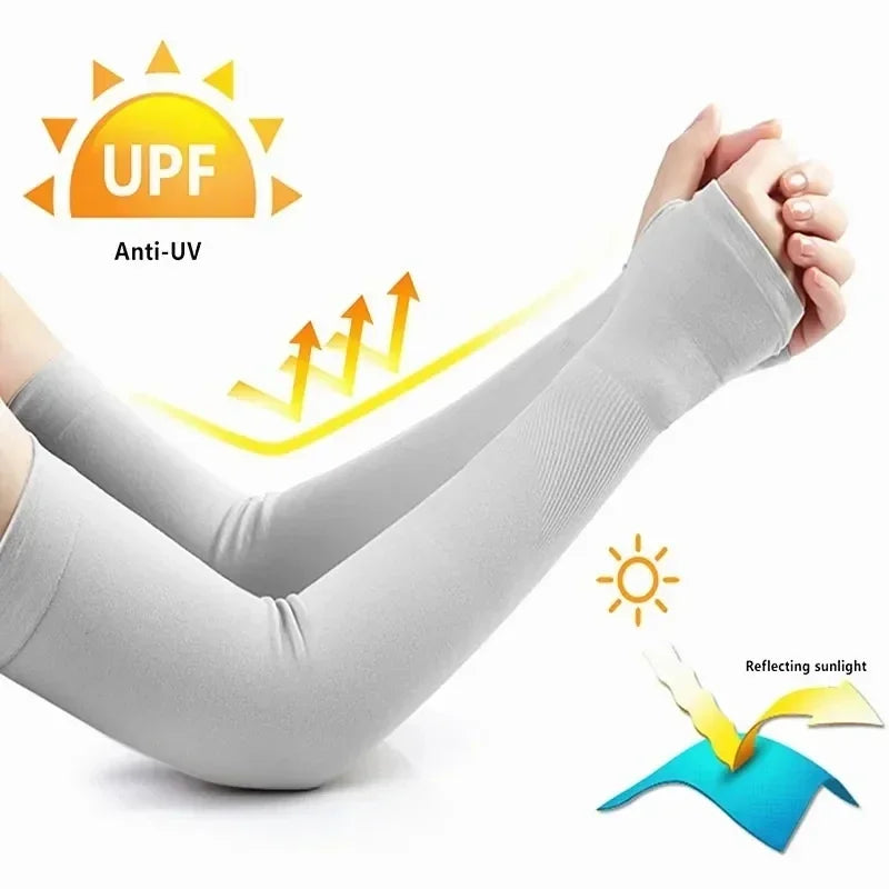 Unisex Arm Sleeve Safety Sleeve Sun UV Protection Sleeves Arm Cover Cooling Warmer Running Golf Cycling Long Arm Sleeve