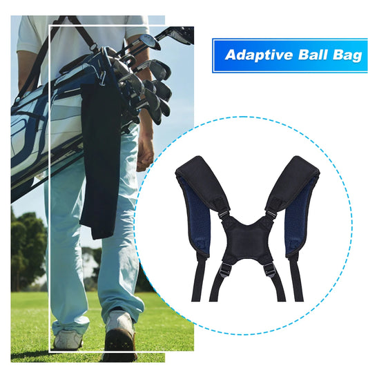 Golf Double Shoulder Strap Waterproof Golf Bag Accessories Adjustable Padded Backpack Carry Strap with 4 Rotate Buckles