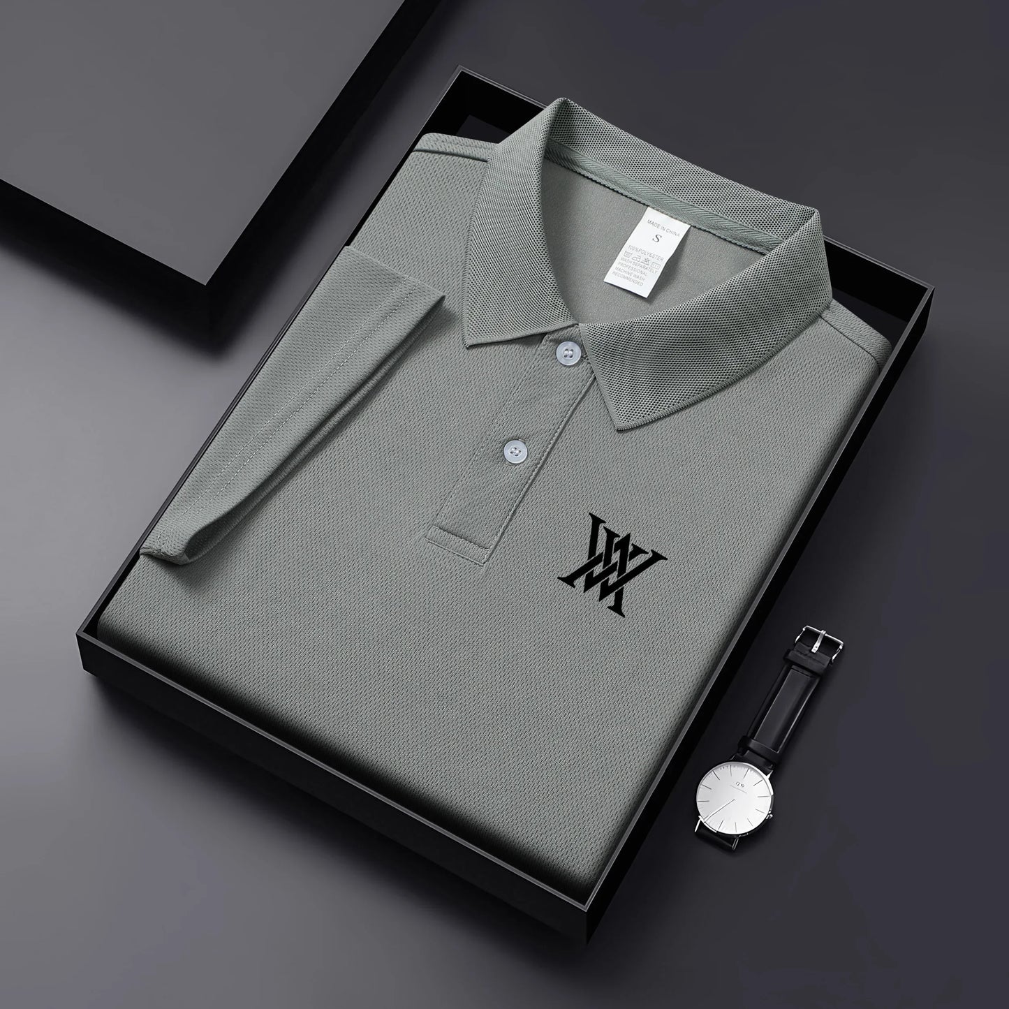 Men's Golf Shirt Golf Collar Casual Collar Short Sleeve Basic Modern Solid Color Spring/Summer Regular Fit