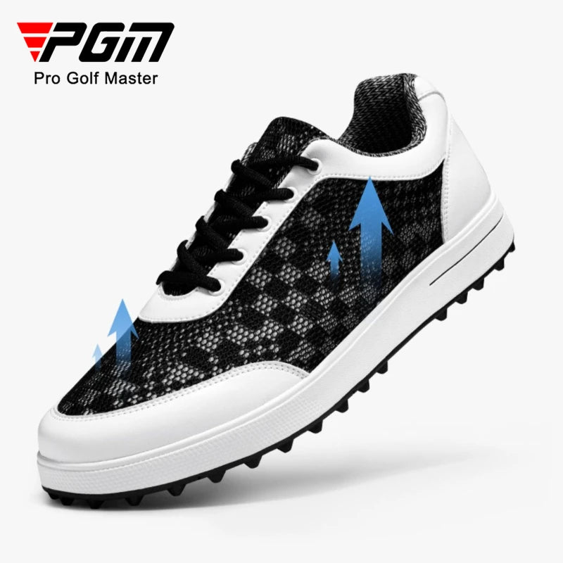PGM Golf Men's Shoes Summer Mesh Breathable Lightweight Fashion Casual Sneakers XZ079