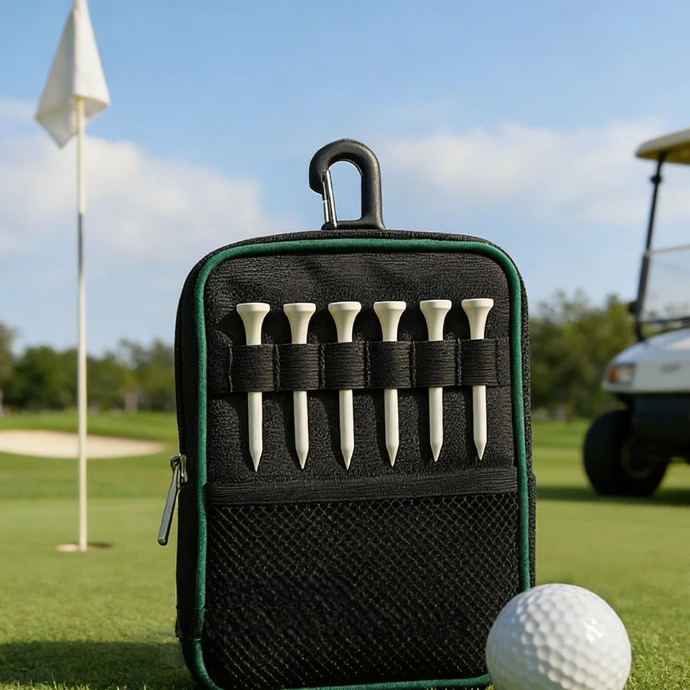 Golf Bag Portable Zipper Waist Hanging Golf Tee Accessories Golf Tee Pouch Outdoor Male Female Universal