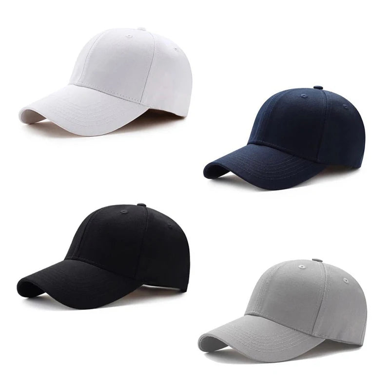 Unisex Simple Black Baseball Cap Solid Color Golf Hat Cotton Caps Hats Casual Hip Hop Dad Hats For Men Women