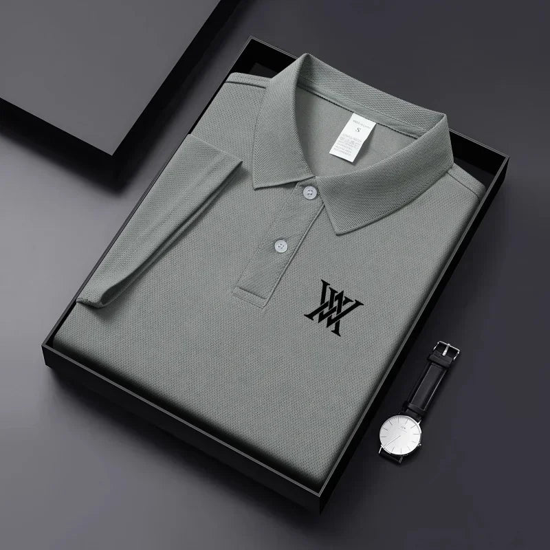 Men's Golf Shirt Golf Collar Casual Collar Short Sleeve Basic Modern Solid Color Spring/Summer Regular Fit