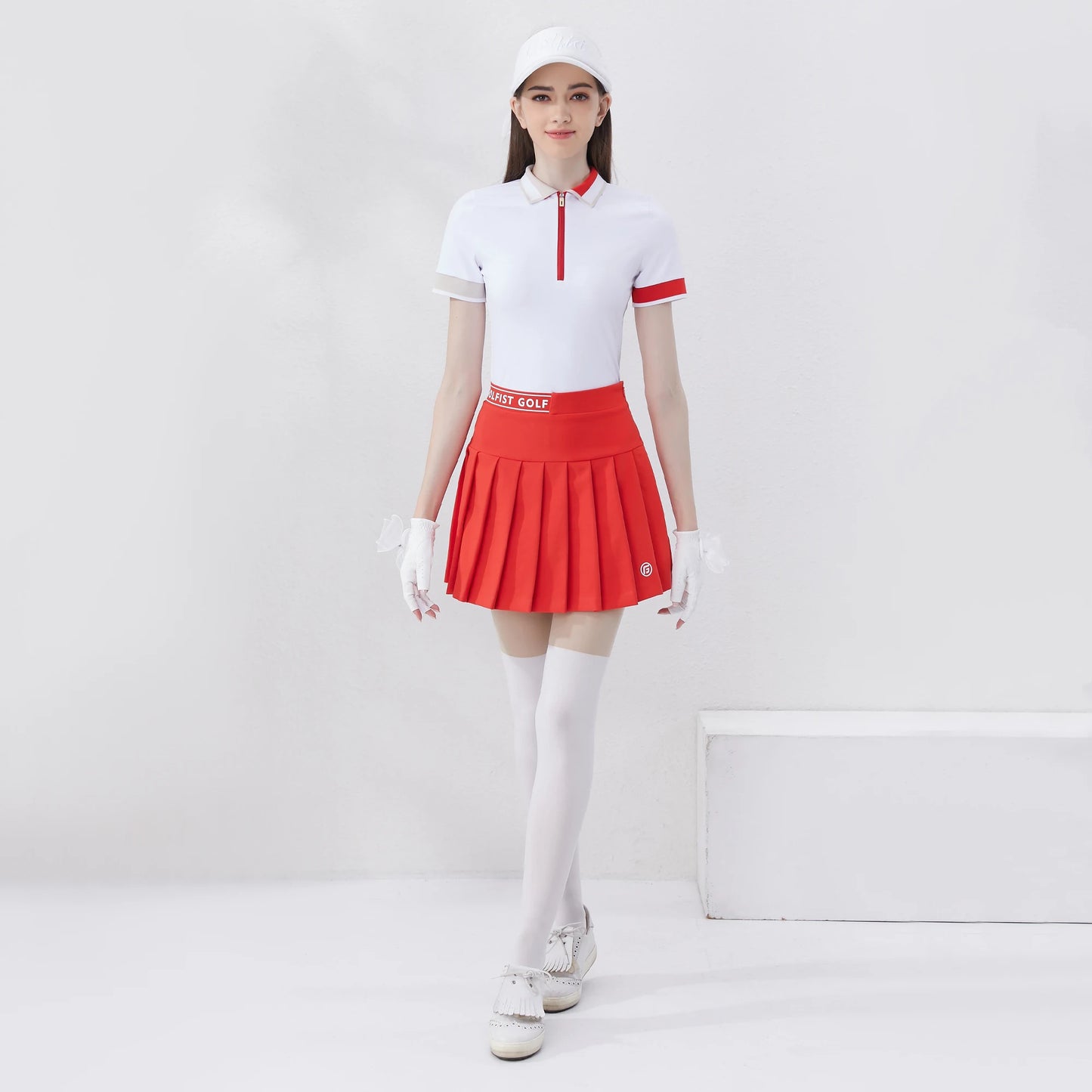 Golfist 2024 New Golf Wear Ladies Polo Shirt Zipper Short Sleeve T-shirt Quick Dry Outdoor Athletic Tops Women's Golf Clothing