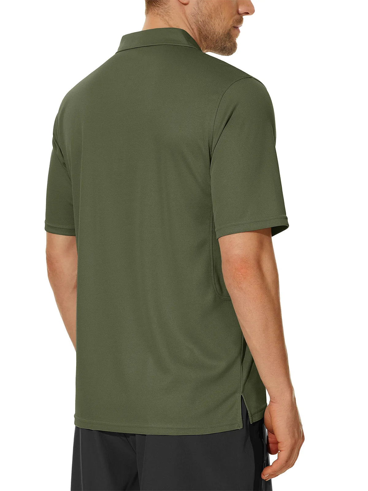 MAGCOMSEN Mens Polo Shirts Short Sleeve Quick Dry Breathable Pique Golf Shirt Tactical Collared Casual Work Shirt